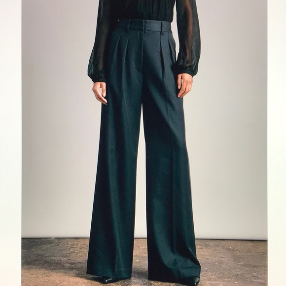 rag & bone Shelly wide leg twill pant 6 Petite New - Picture 13 of 16